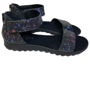 Sesto Meucci Paint Drop Ankle-Grip Comfort Sandals Women’s Size 9 W